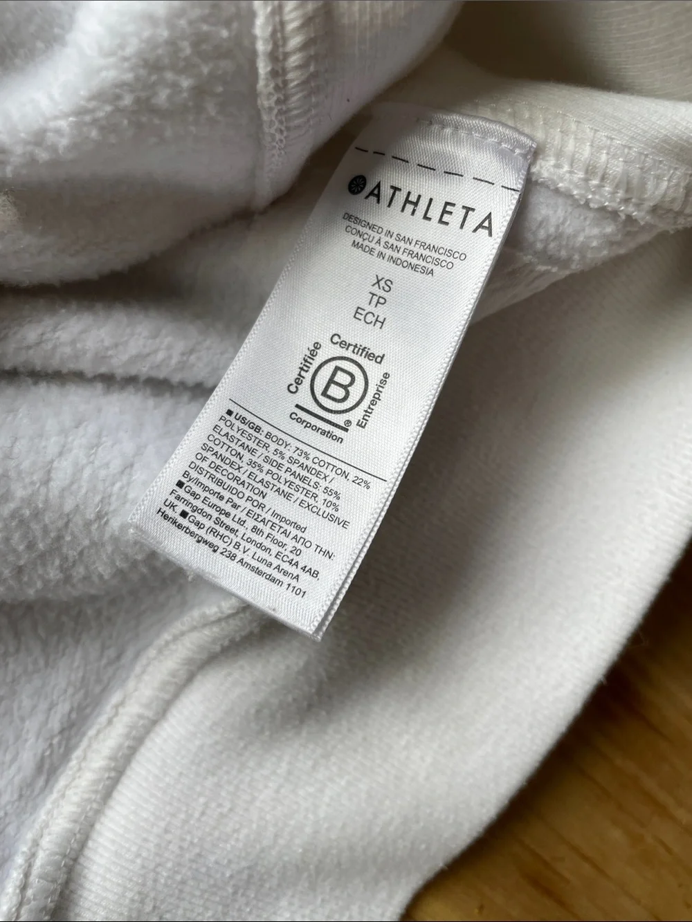 Athleta Slouchy Oversized White Crewneck Sweatshirt